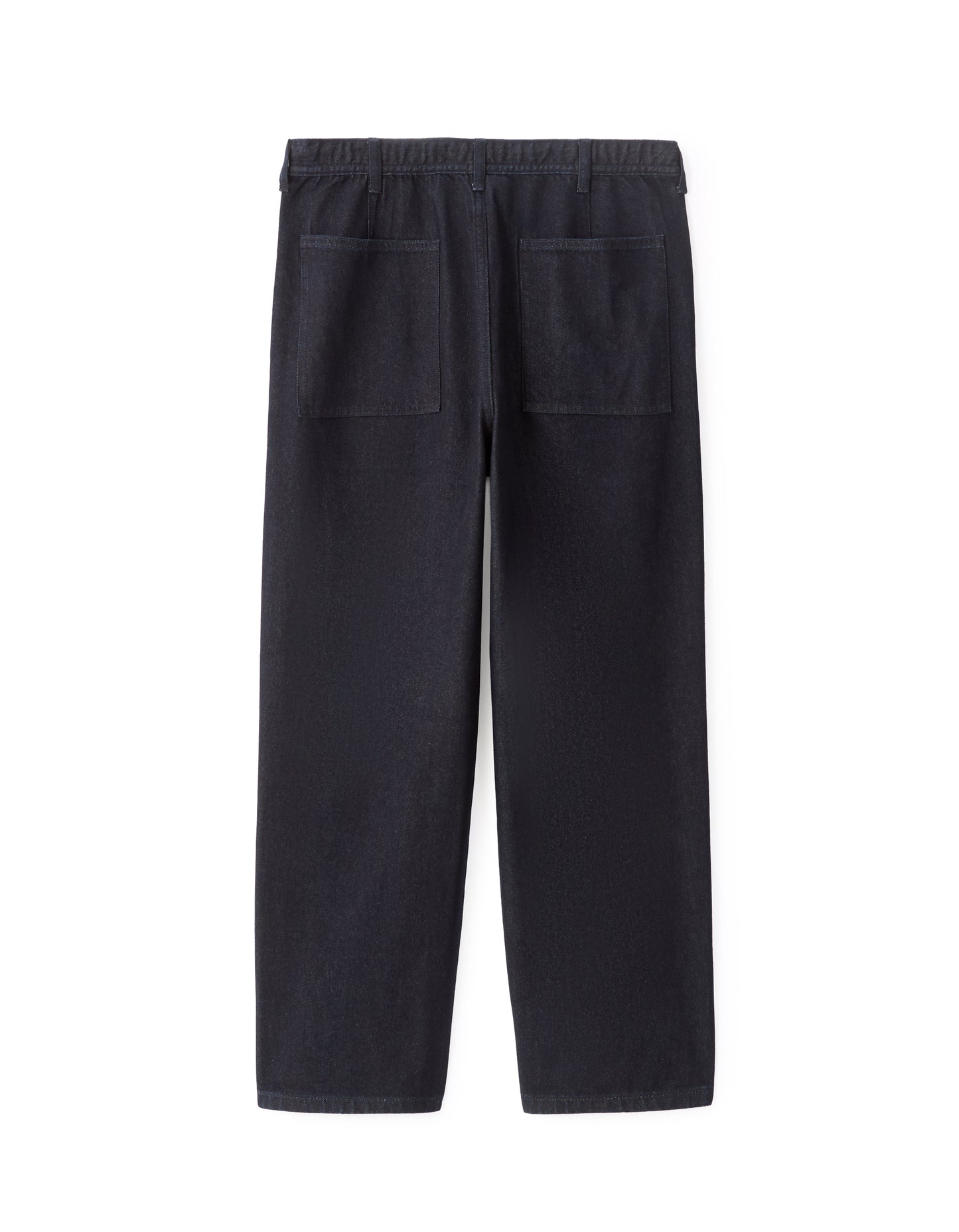 Carrot Fit 100% Cotton Solid  Jeans - Navy Blue