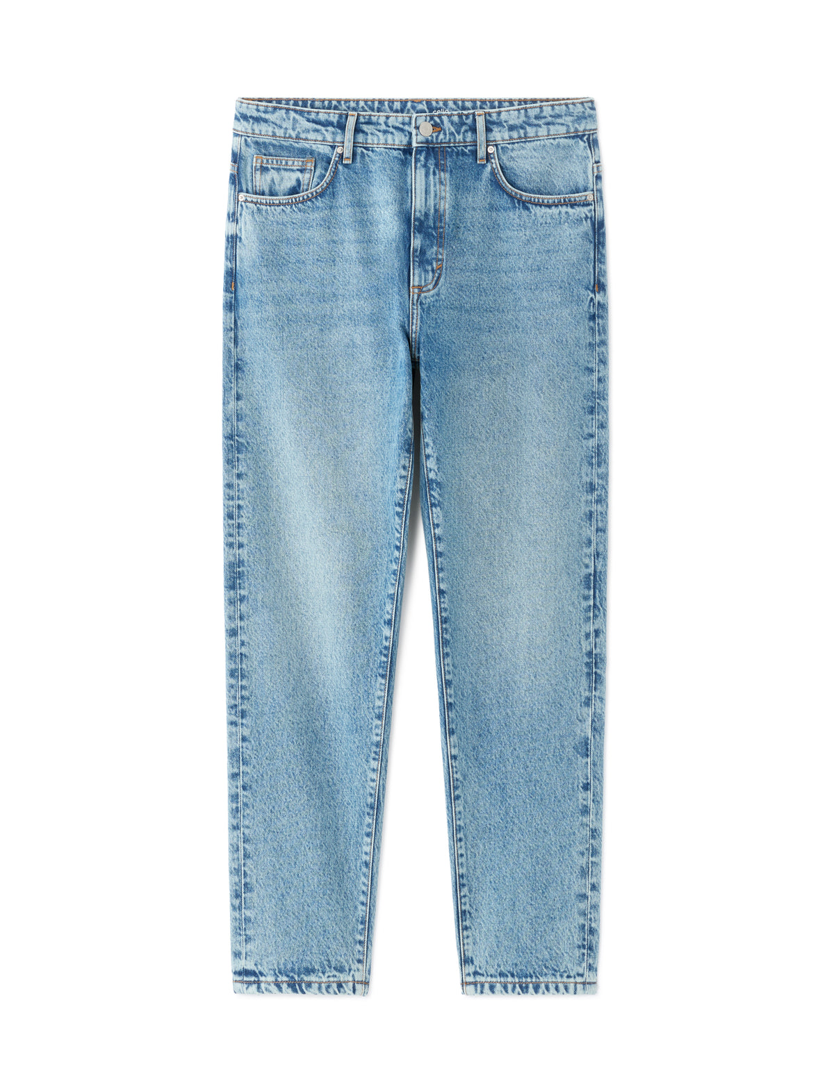Cropped 100% Cotton Solid Jeans