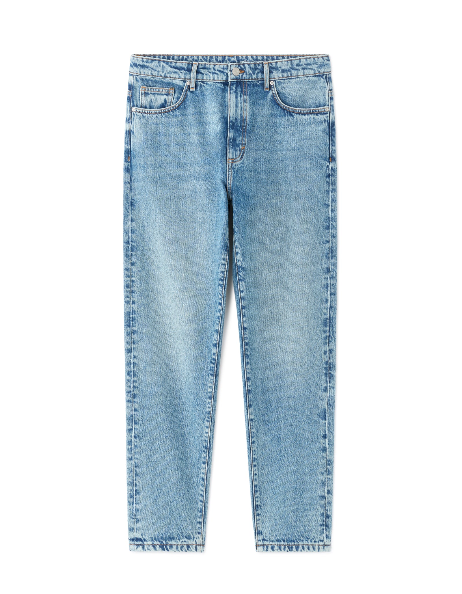 Cropped 100% Cotton Solid Jeans