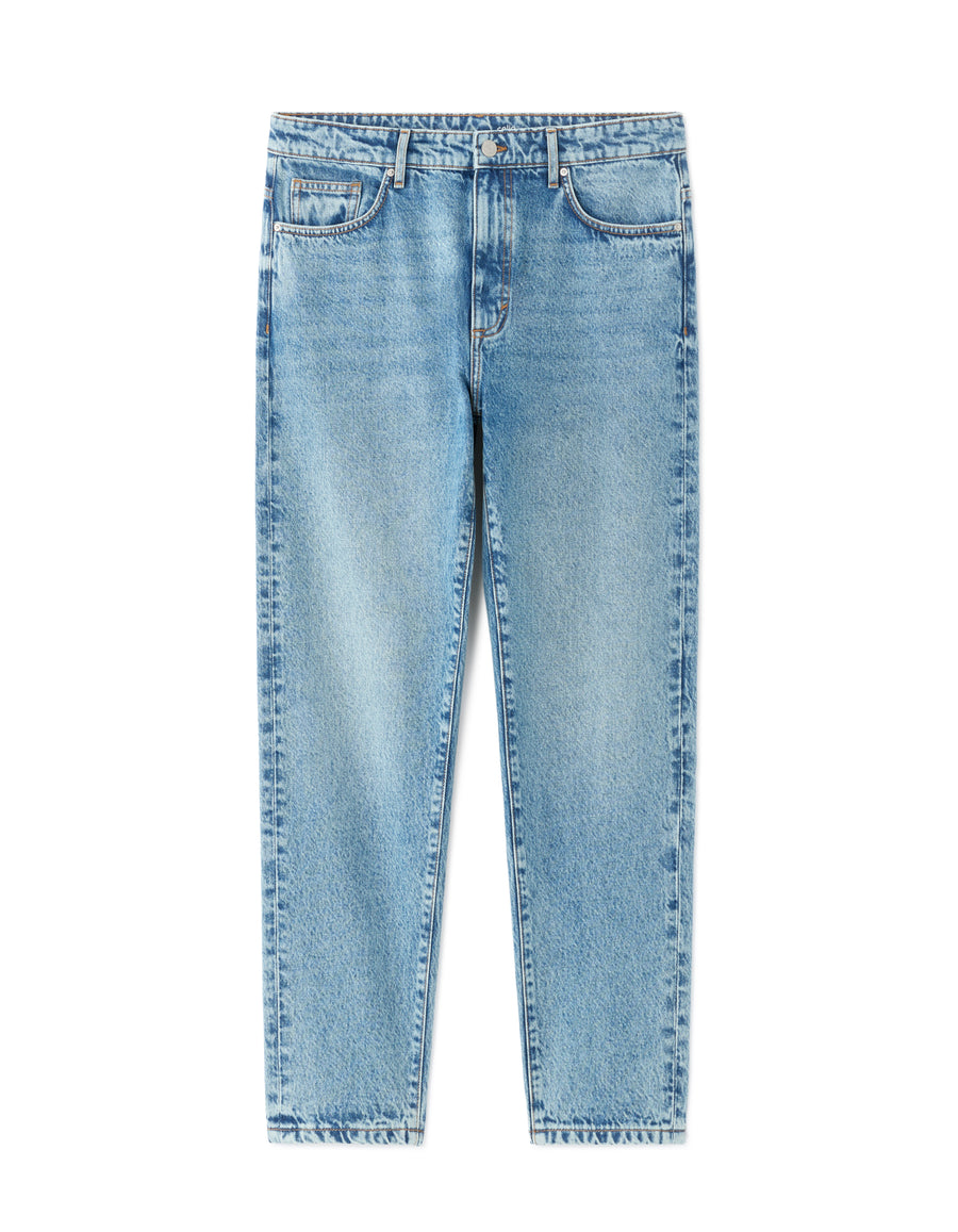 Cropped 100% Cotton Solid Jeans