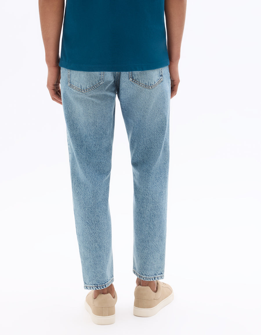 Cropped 100% Cotton Solid Jeans