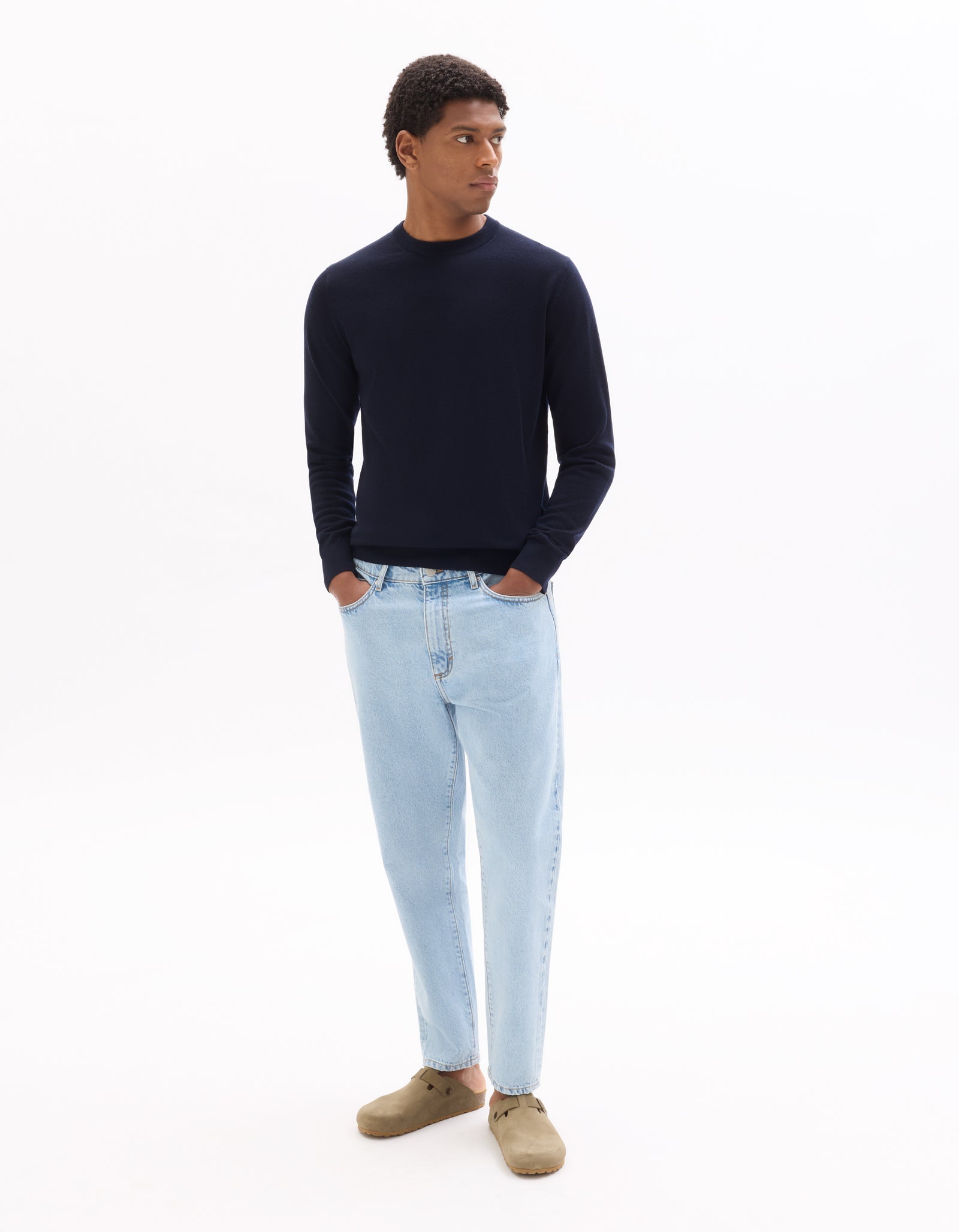 Cropped 100% Cotton Solid Jeans