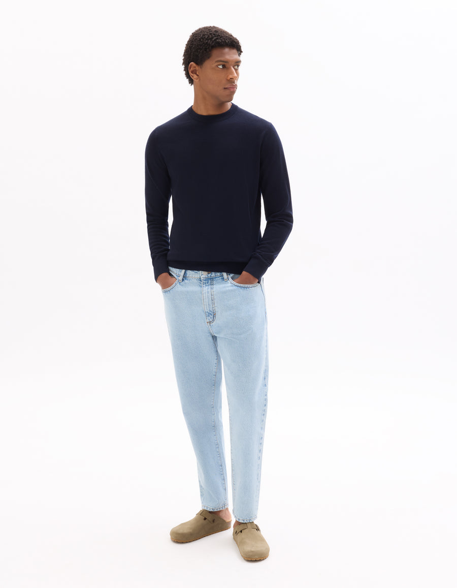 Cropped 100% Cotton Solid Jeans