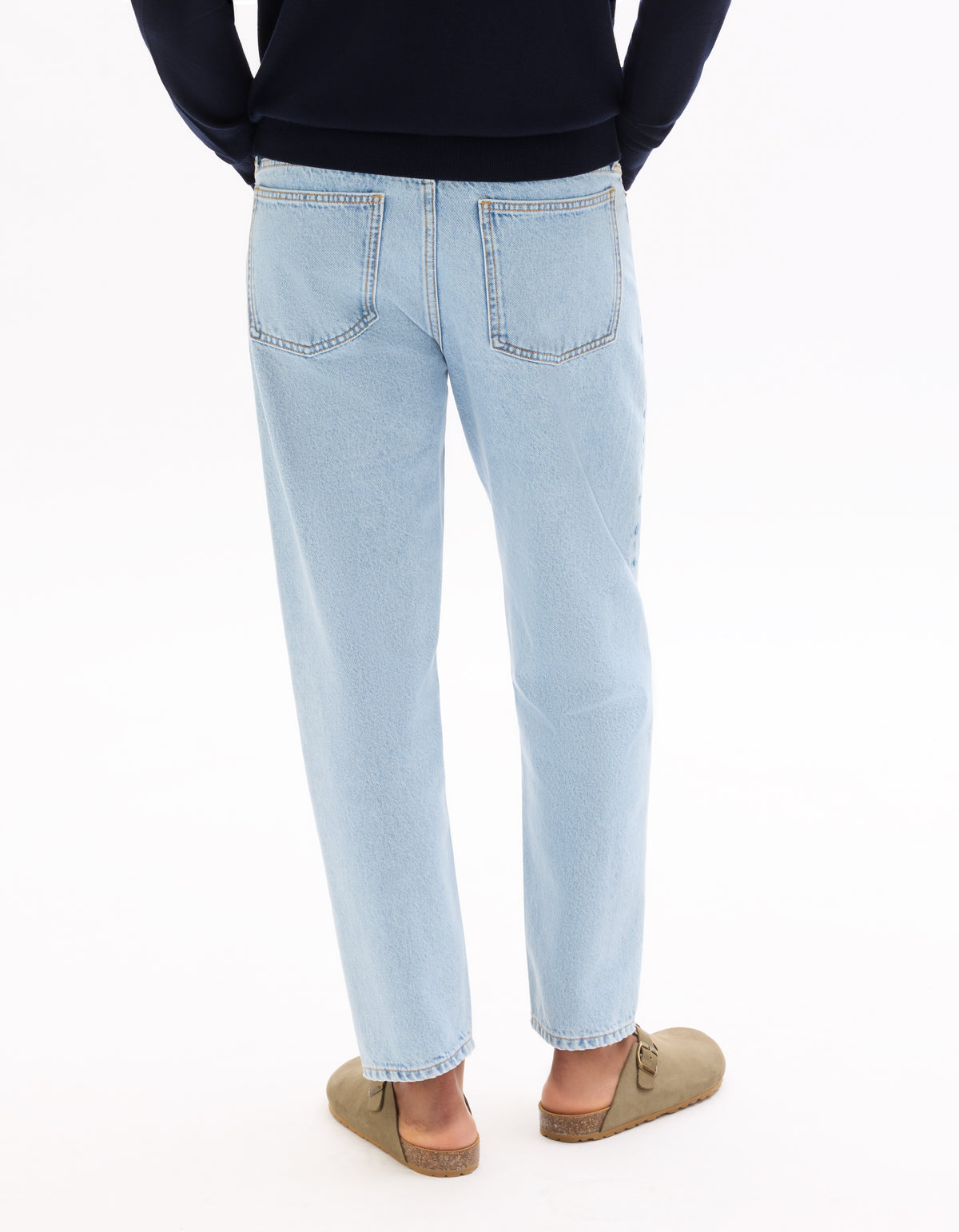 Cropped 100% Cotton Solid Jeans