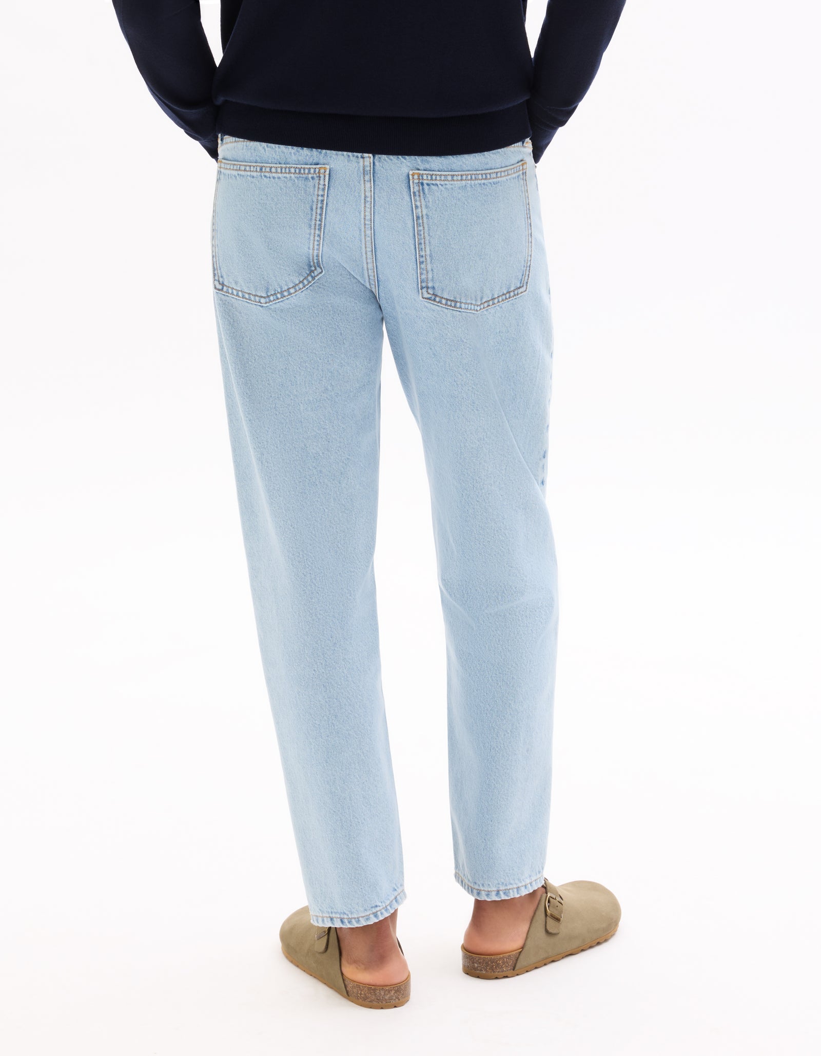 Cropped 100% Cotton Solid Jeans