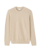 Regular Fit 100% Cotton Crew Neck Sweaters - Beige