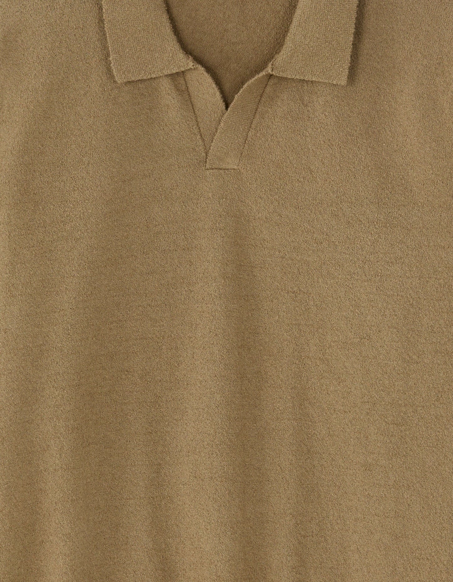 Regular Fit Cotton Blend Textured Round Neck Sweater - Khaki