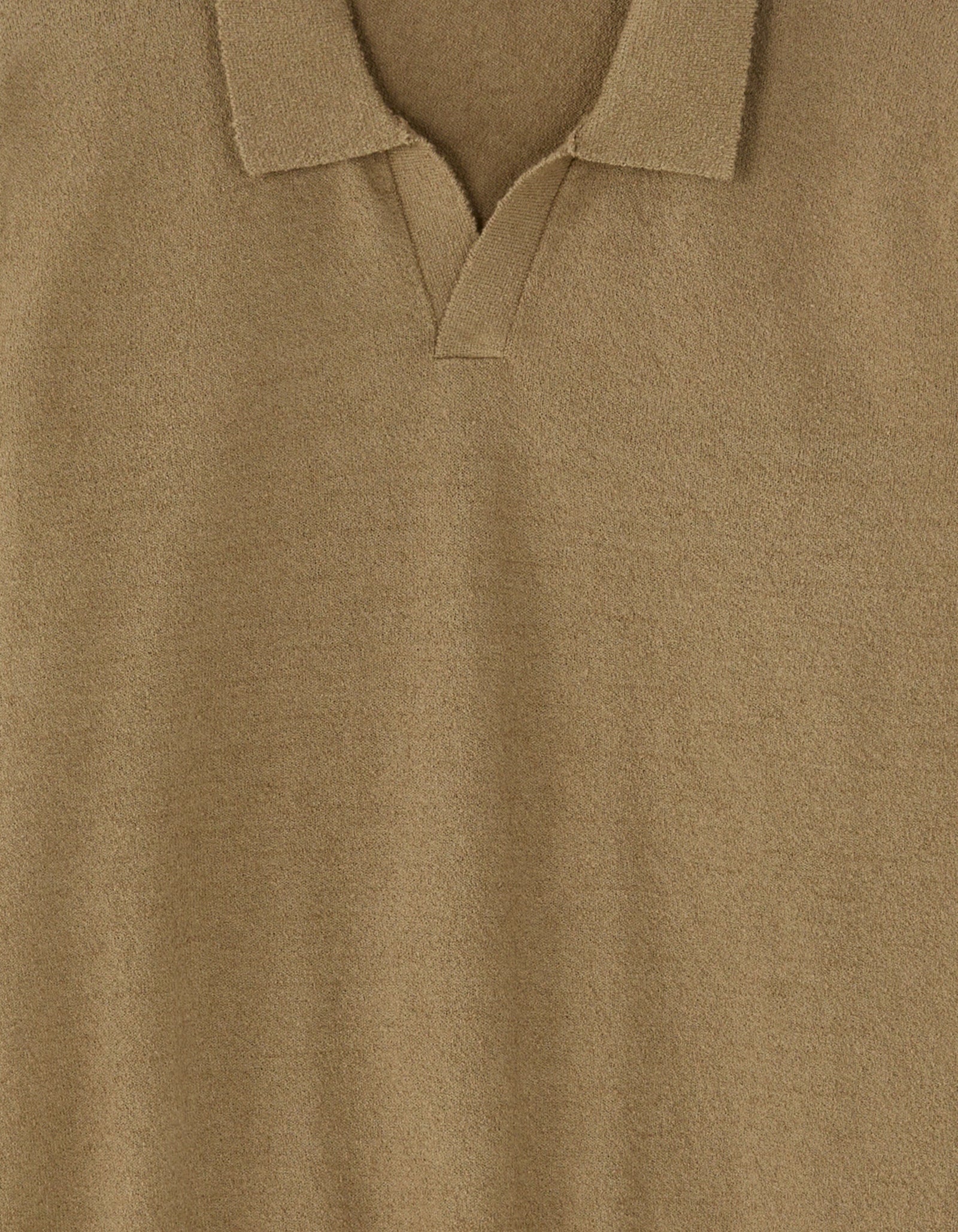 Regular Fit Cotton Blend Textured Round Neck Sweater - Khaki
