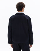 Boxy Fit 100% Cotton Solid Spread Collar Jackets - Navy Blue