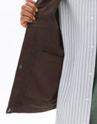 Regular Fit 100% Cotton Solid Spread Collar Jackets - Brown