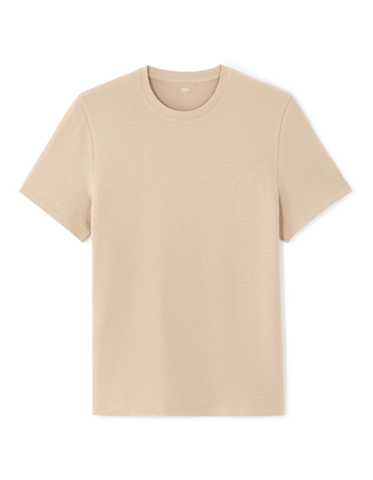 Regular Fit 100% Cotton Textured Crew Neck T-Shirts