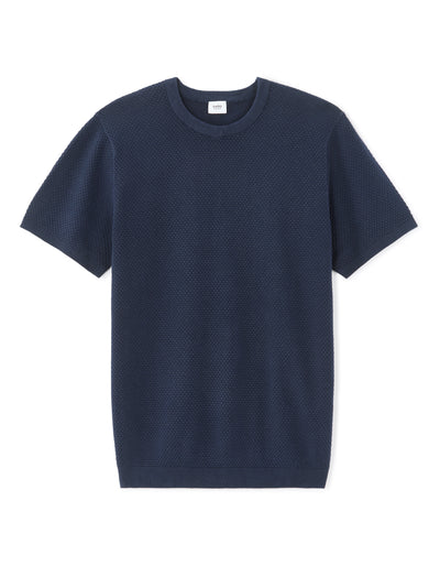 Regular Fit 100% Cotton Crew Neck T-Shirt - Navy Blue