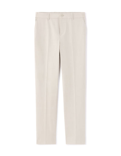 Straight Fit Poly Viscose Casual Trousers - Beige