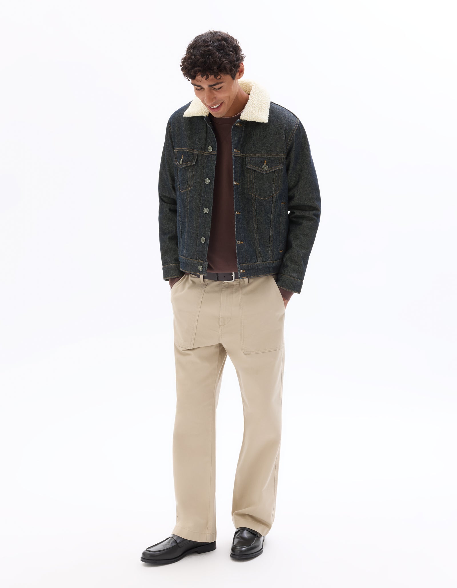 Regular Fit 100% Cotton Solid Spread Collar Jackets