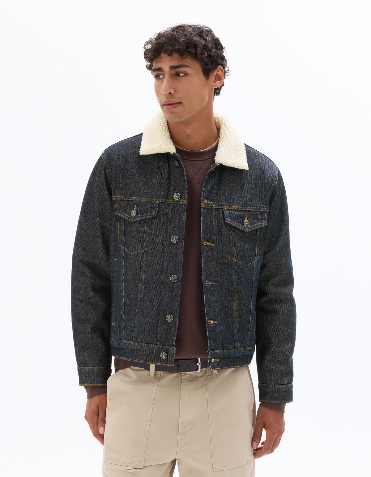 Regular Fit 100% Cotton Solid Spread Collar Jackets