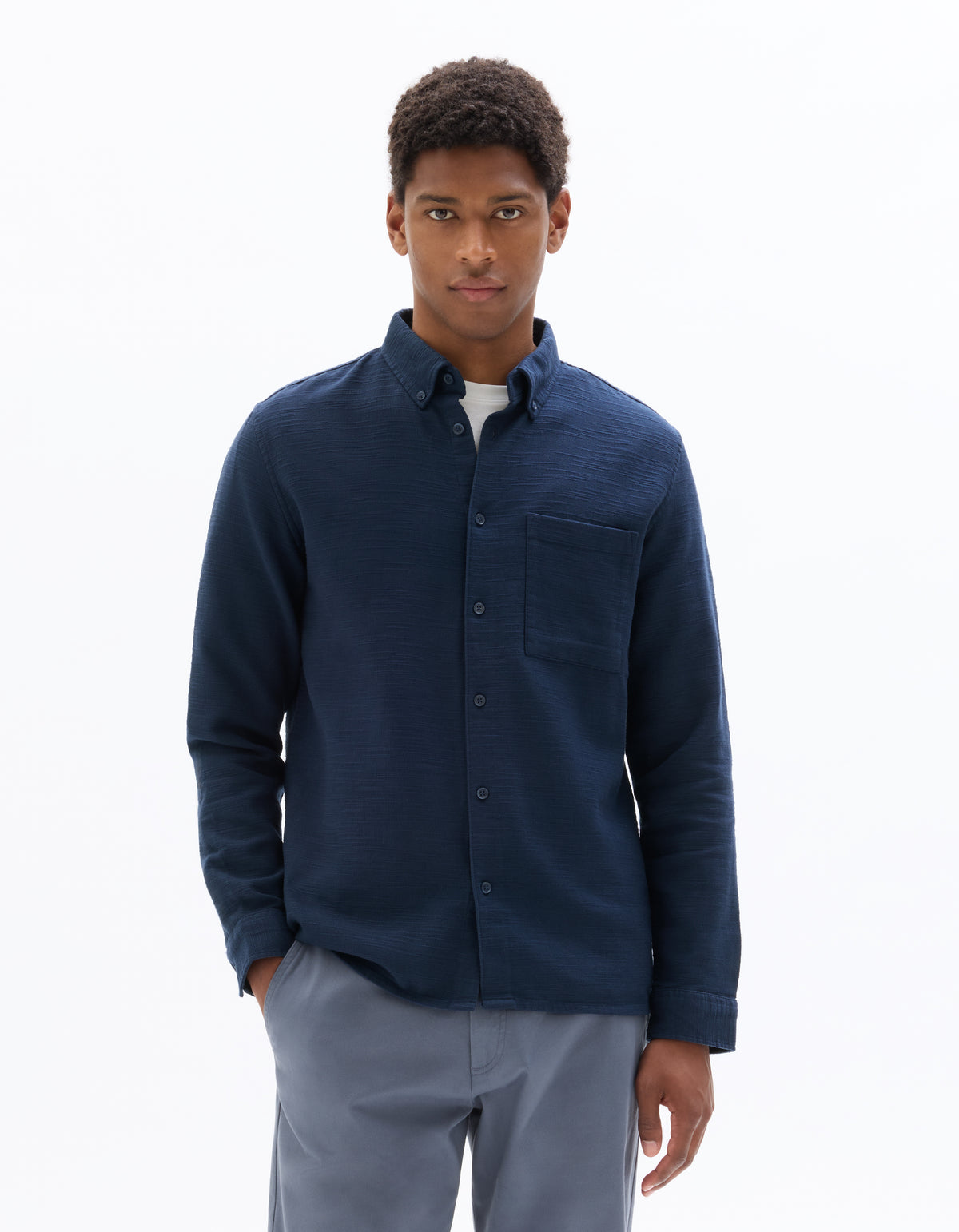 Regular Fit 100% Cotton Solid Spread collar Shirts