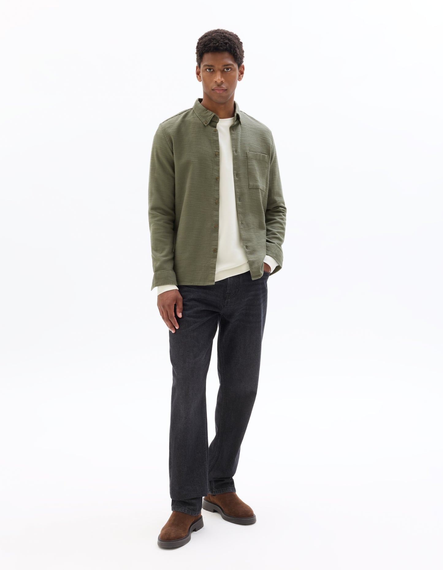 Regular Fit 100% Cotton Solid Spread collar Shirts