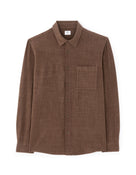 Regular Fit Viscose blend Solid Spread Collar Shirts - Brown