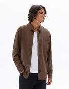 Regular Fit Viscose blend Solid Spread Collar Shirts - Brown
