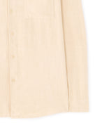 Regular Fit Viscose blend Solid Spread Collar Shirts - Beige