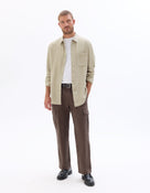 Regular Fit Viscose blend Solid Spread Collar Shirts - Green