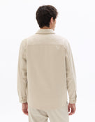 Oversized Fit Poly-Cotton Regular Collar Shirts - Beige