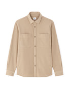 Oversized Fit Poly-Cotton Regular Collar Shirts - Brown