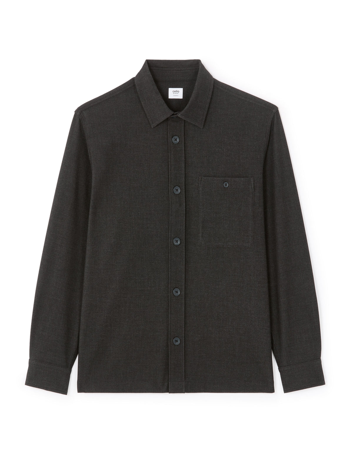 Oversized Poly Viscose Solid Spread Collar Shirts - Grey