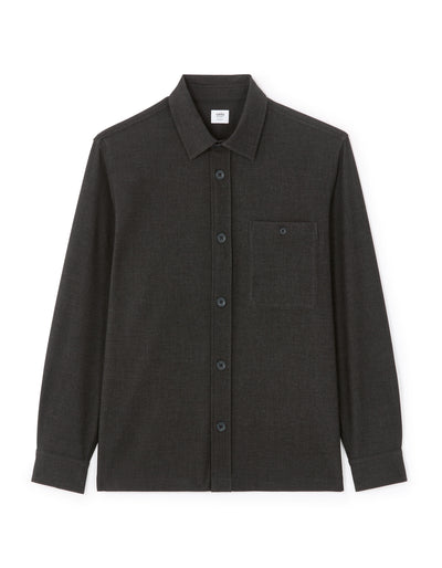 Oversized Poly Viscose Solid Spread Collar Shirts - Grey