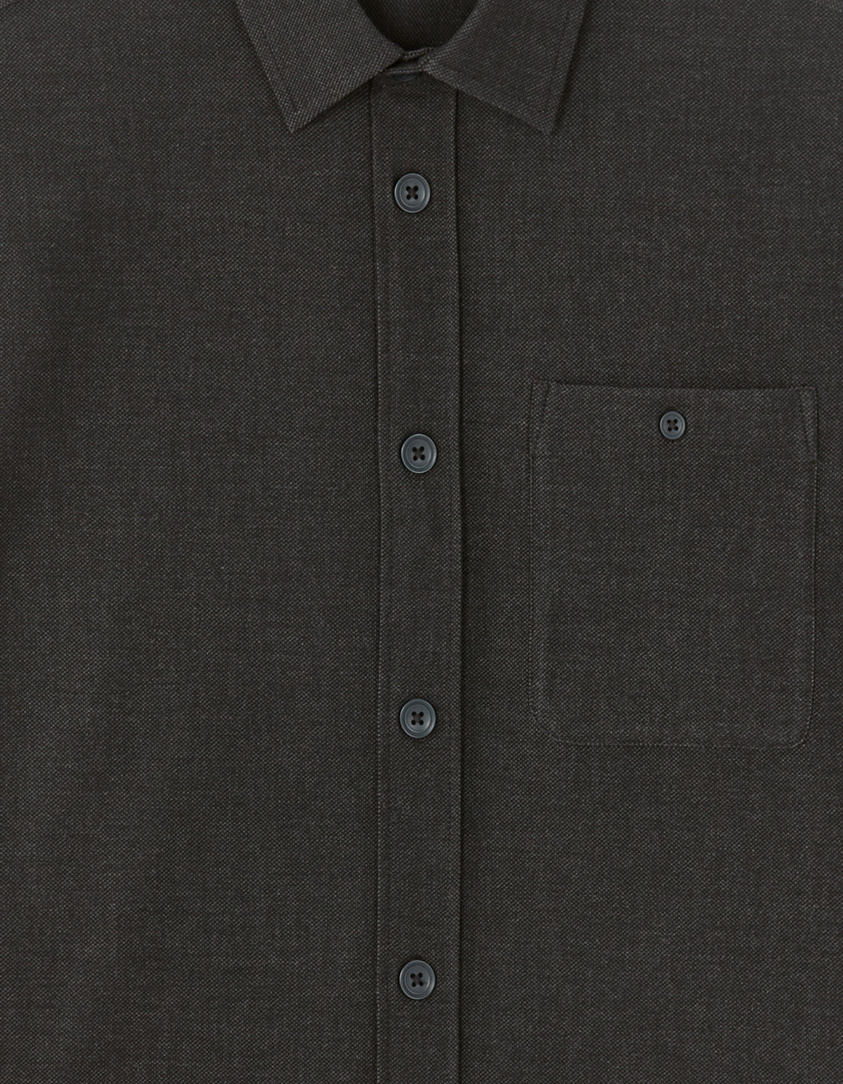 Oversized Poly Viscose Solid Spread Collar Shirts - Grey
