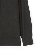 Oversized Poly Viscose Solid Spread Collar Shirts - Grey