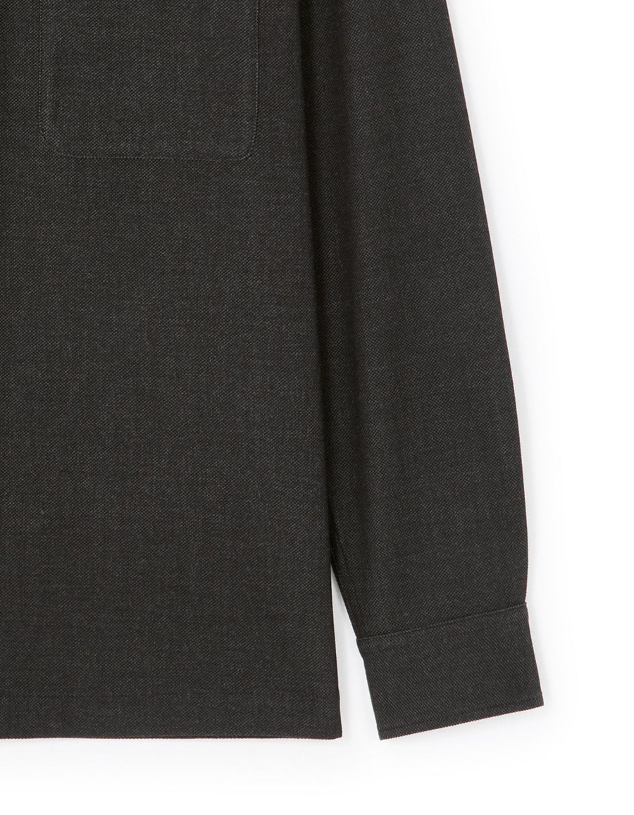Oversized Poly Viscose Solid Spread Collar Shirts - Grey