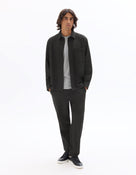 Oversized Poly Viscose Solid Spread Collar Shirts - Grey