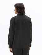 Oversized Poly Viscose Solid Spread Collar Shirts - Grey