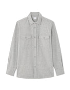Oversized Poly-Viscose Solid Spread Collar Shirts - Grey