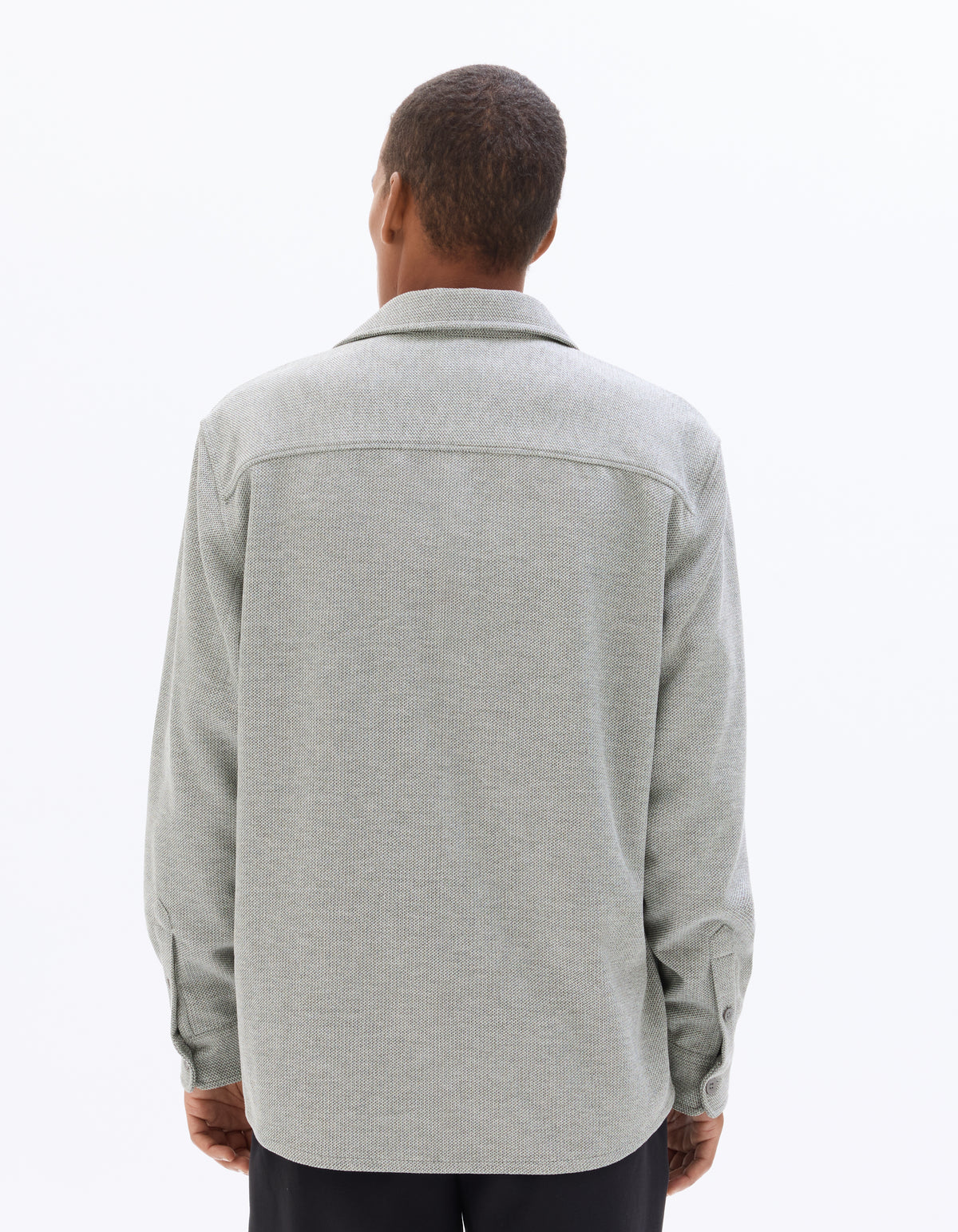 Oversized Poly-Viscose Solid Spread Collar Shirts - Grey