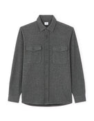 Oversized Poly-Viscose Solid Spread Collar Shirts - Grey
