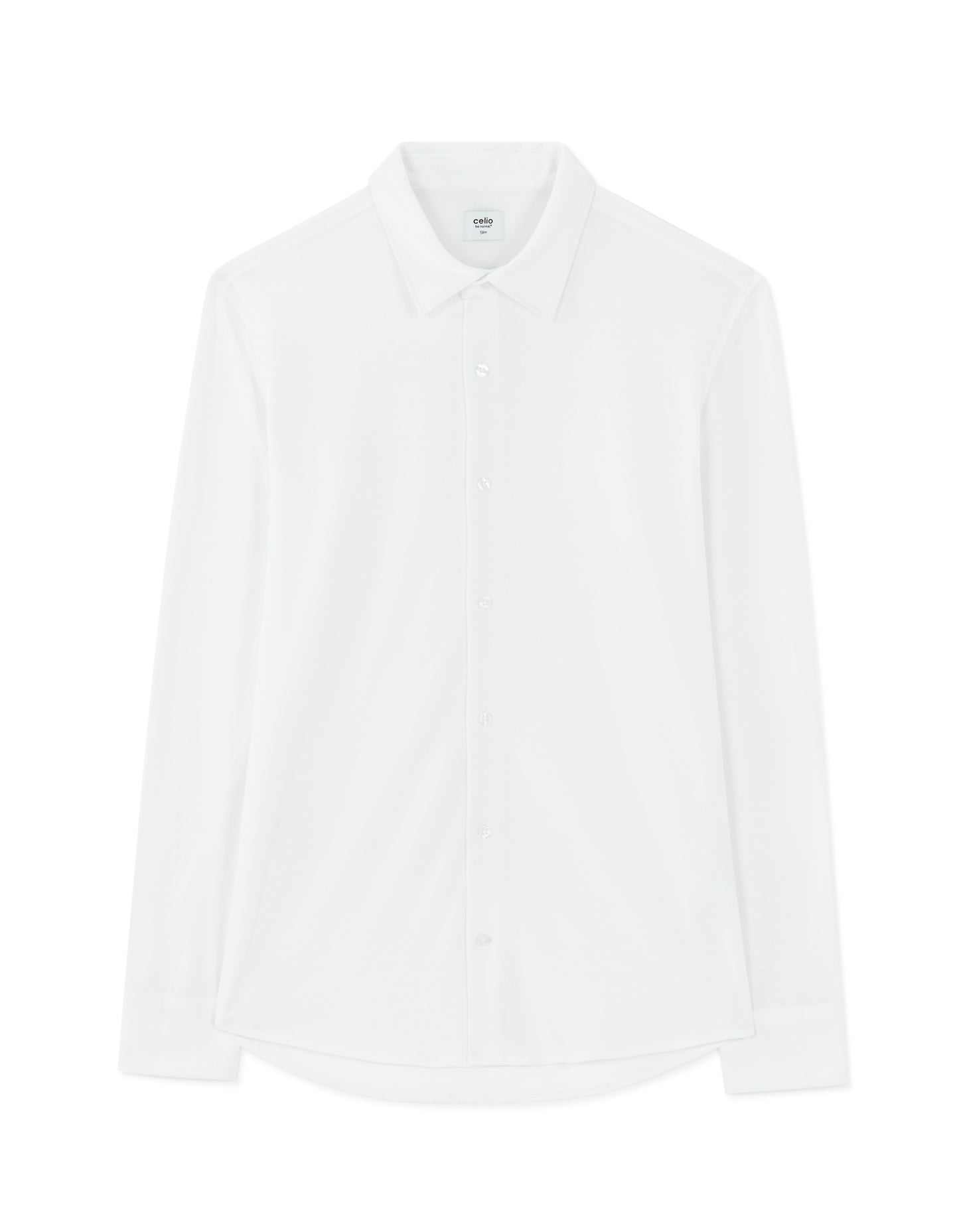 Regular Fit 100% Cotton Spread Collar Shirt - White