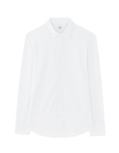 Regular Fit 100% Cotton Spread Collar Shirt - White