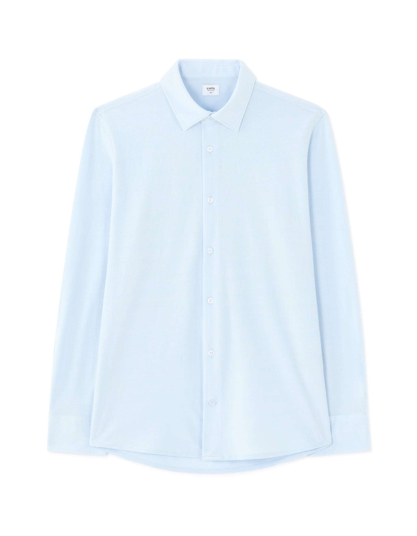 Regular Fit 100% Cotton Spread Collar Shirt - Blue