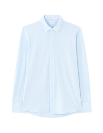 Regular Fit 100% Cotton Spread Collar Shirt - Blue