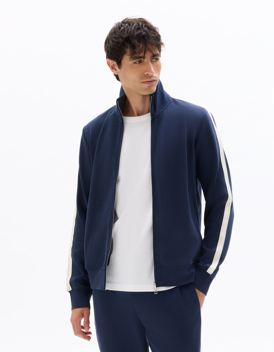 Slim Fit Poly-Cotton Solid High Neck Sweatshirts