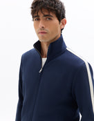 Slim Fit Poly-Cotton Solid High Neck Sweatshirts
