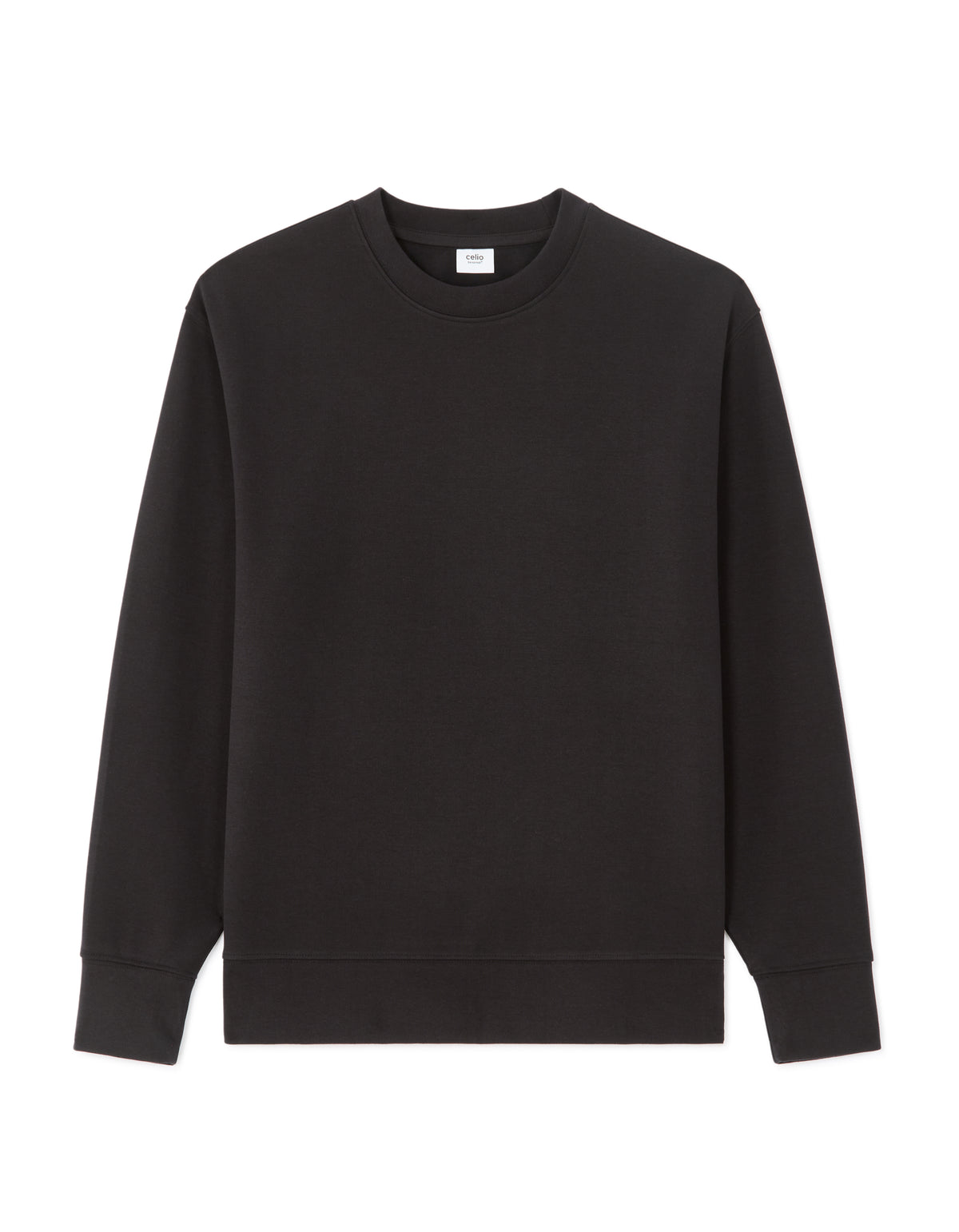 Loose Fit Poly-Cotton Solid Crew Neck Sweatshirt