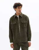Oversized 100% Cotton Solid Spread Collar Shirts - Khaki