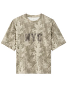 Cropped 100% Cotton Printed Crew Neck T-Shirts
