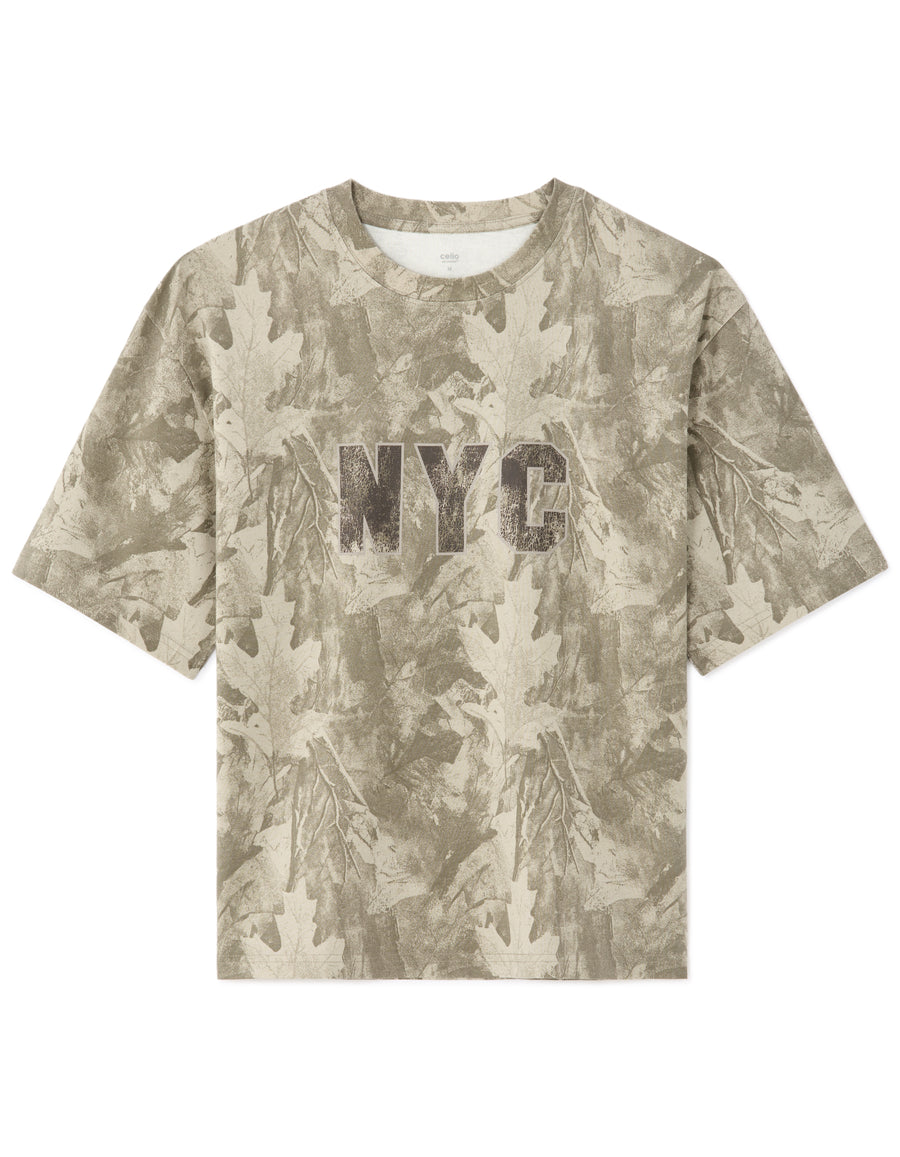 Cropped 100% Cotton Printed Crew Neck T-Shirts