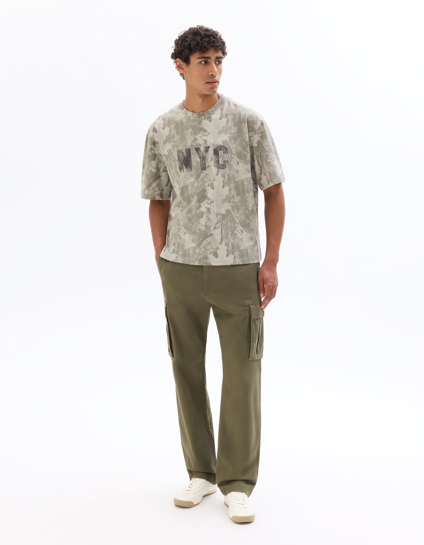 Cropped 100% Cotton Printed Crew Neck T-Shirts