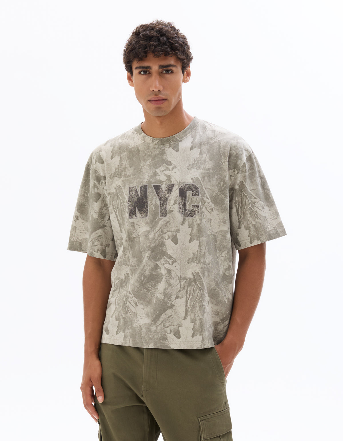 Cropped 100% Cotton Printed Crew Neck T-Shirts