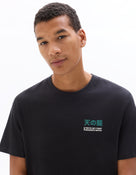 Regular Fit 100% Cotton Printed Crew Neck T-Shirts - Black